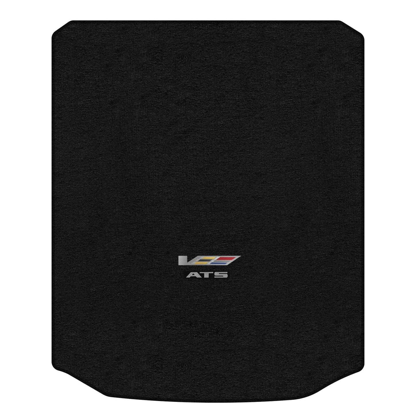 Lloyd Mats Custom-Fit Carpeted Floor Mats Premium Luxury Car Floor Liners for Cadillac ATS-V Coupe or Sedan 2016 (Charcoal, 2 PC - Sideways Logo)